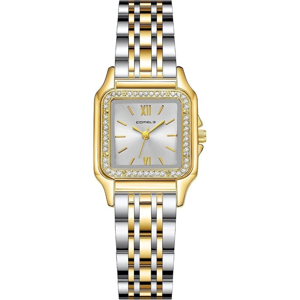 ⚡Ladies Watches for Women Square Luxury Stainless Steel Wrist Watch Waterproof